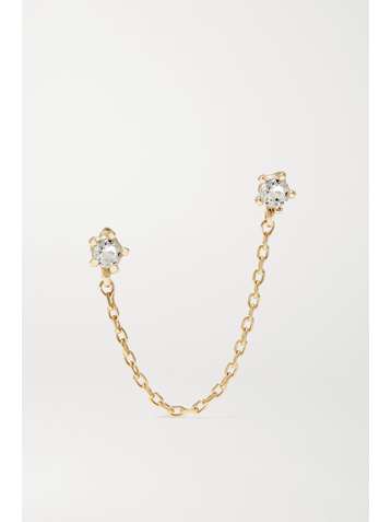 STONE AND STRAND Gold topaz single earring