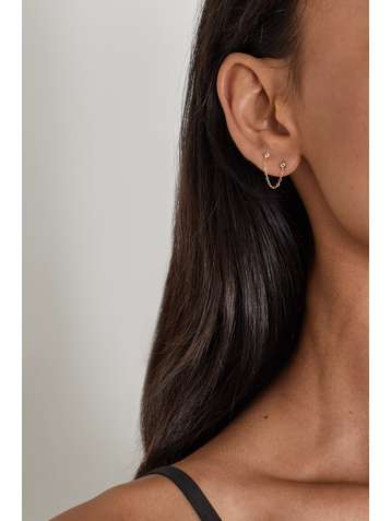 STONE AND STRAND Gold topaz single earring