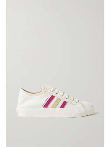 ADIDAS ORIGINALS + Wales Bonner Nizza leather-trimmed canvas sneakers