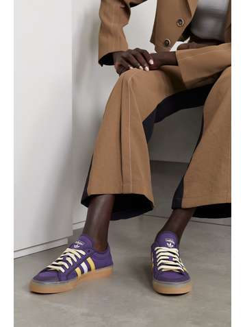 ADIDAS ORIGINALS + Wales Bonner Nizza leather-trimmed canvas sneakers