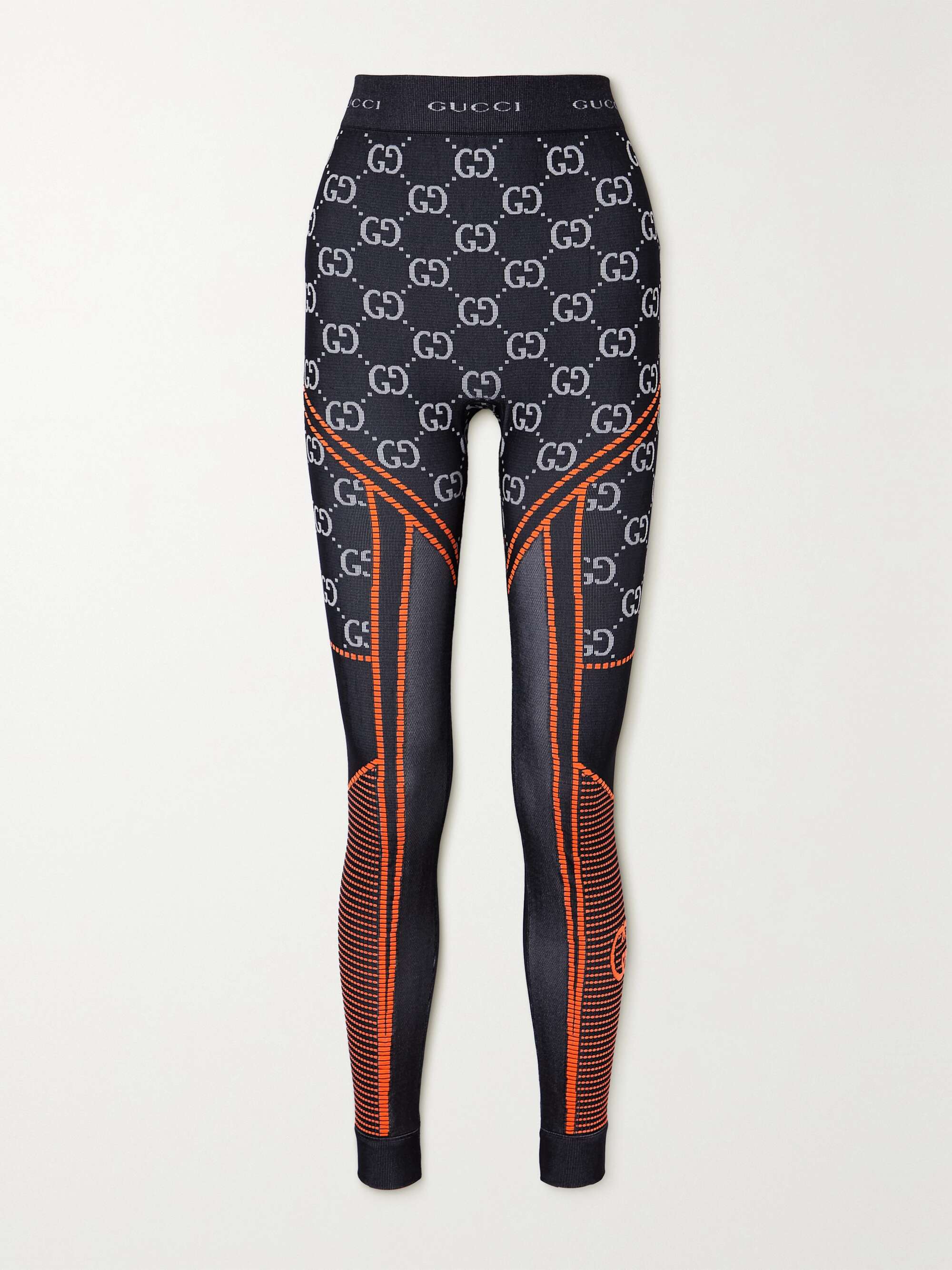 Black Love Parade jacquard-knit leggings | GUCCI | NET-A-PORTER