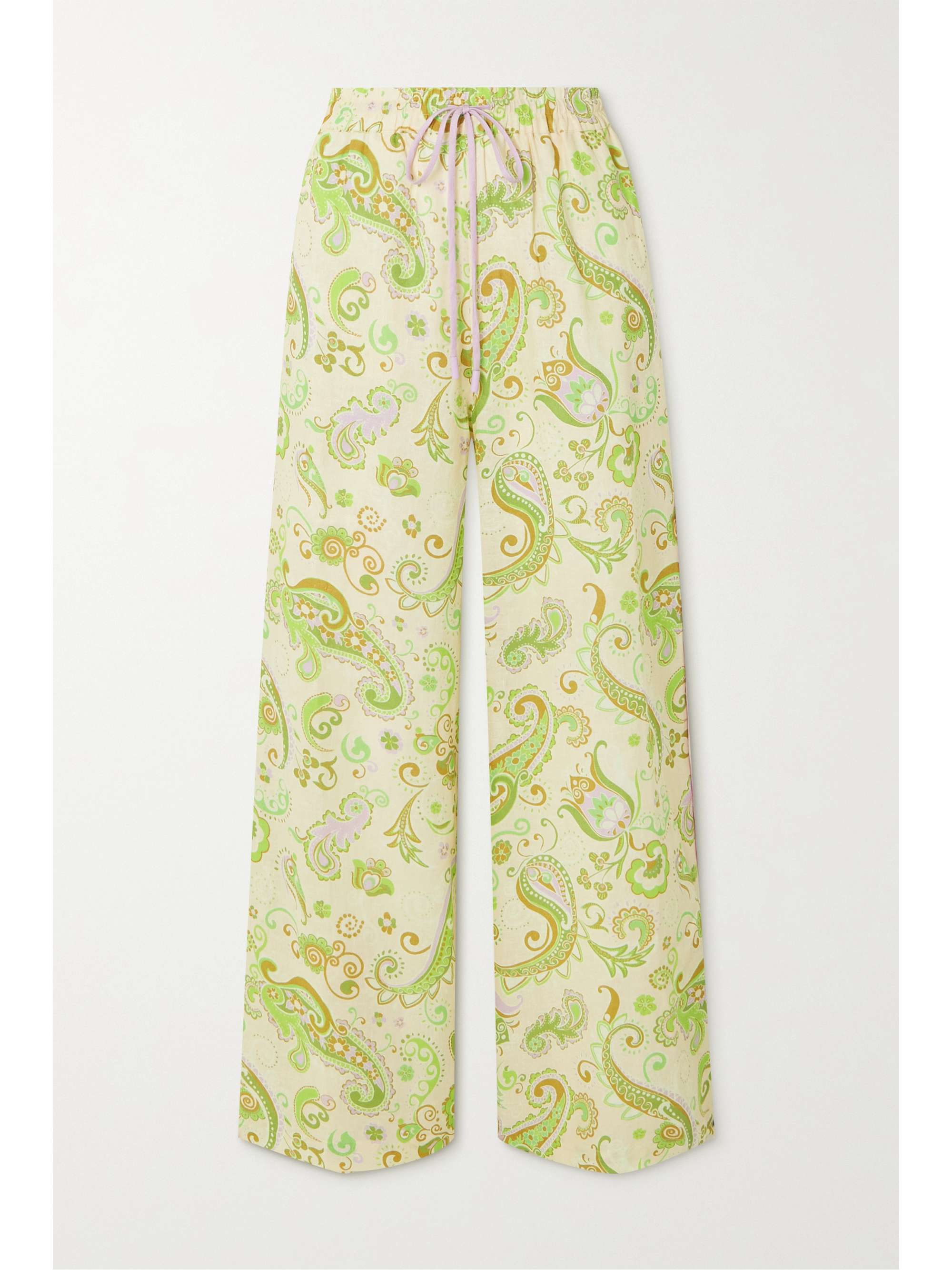 Mint Marta paisley-print linen wide-leg 
