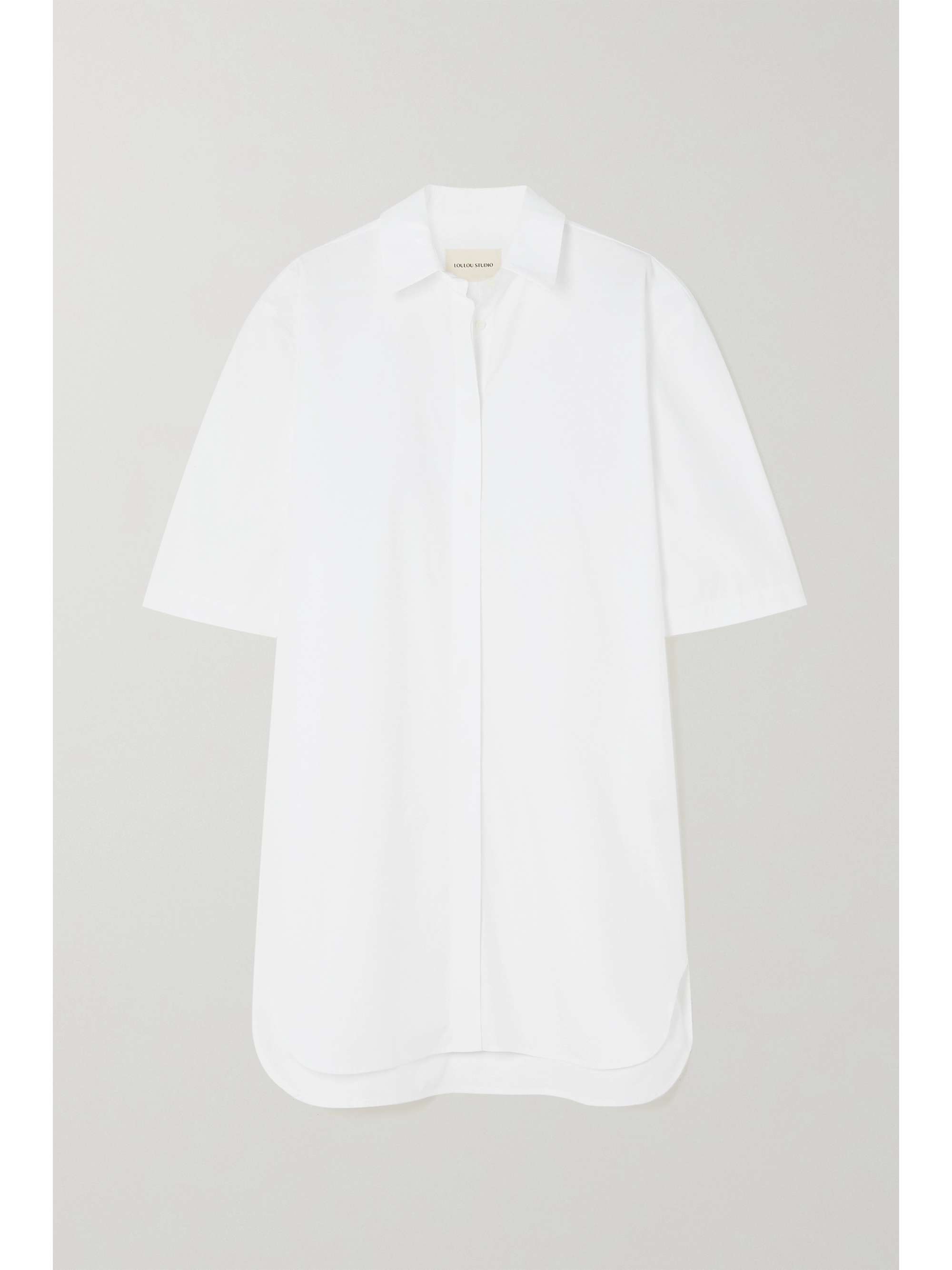 LOULOU DE SAISON Somov cotton-poplin mini shirt dress