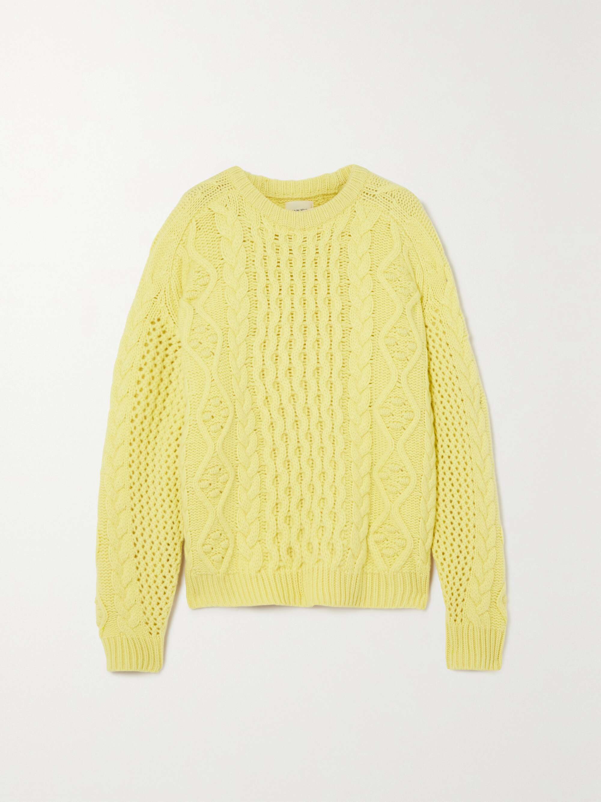 LOULOU STUDIO Secas oversized cable-knit wool and cashmere-blend sweater |  NET-A-PORTER