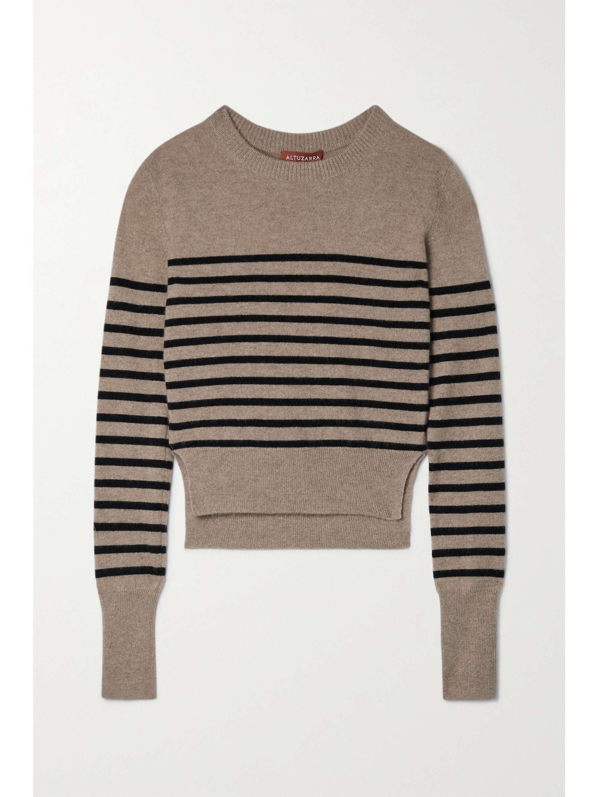 Brown Camarina striped cashmere sweater 