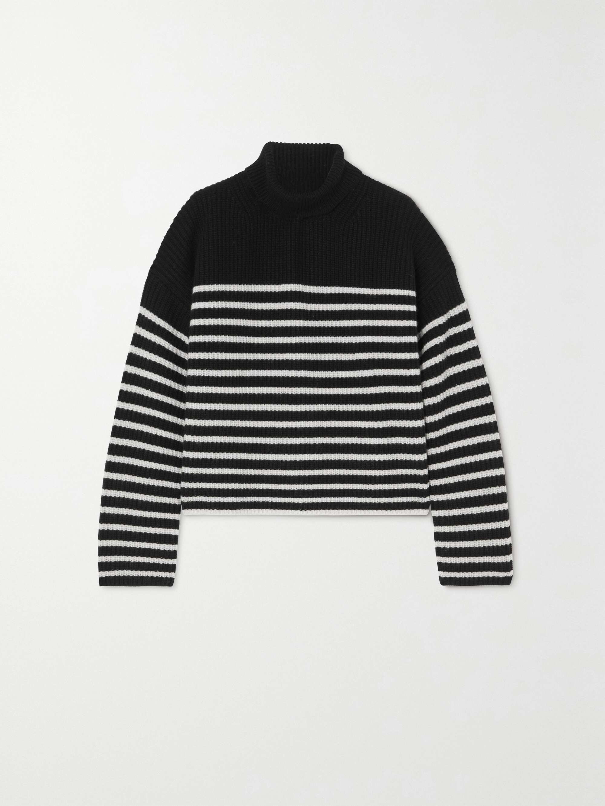 Black Lusca striped ribbed cashmere 