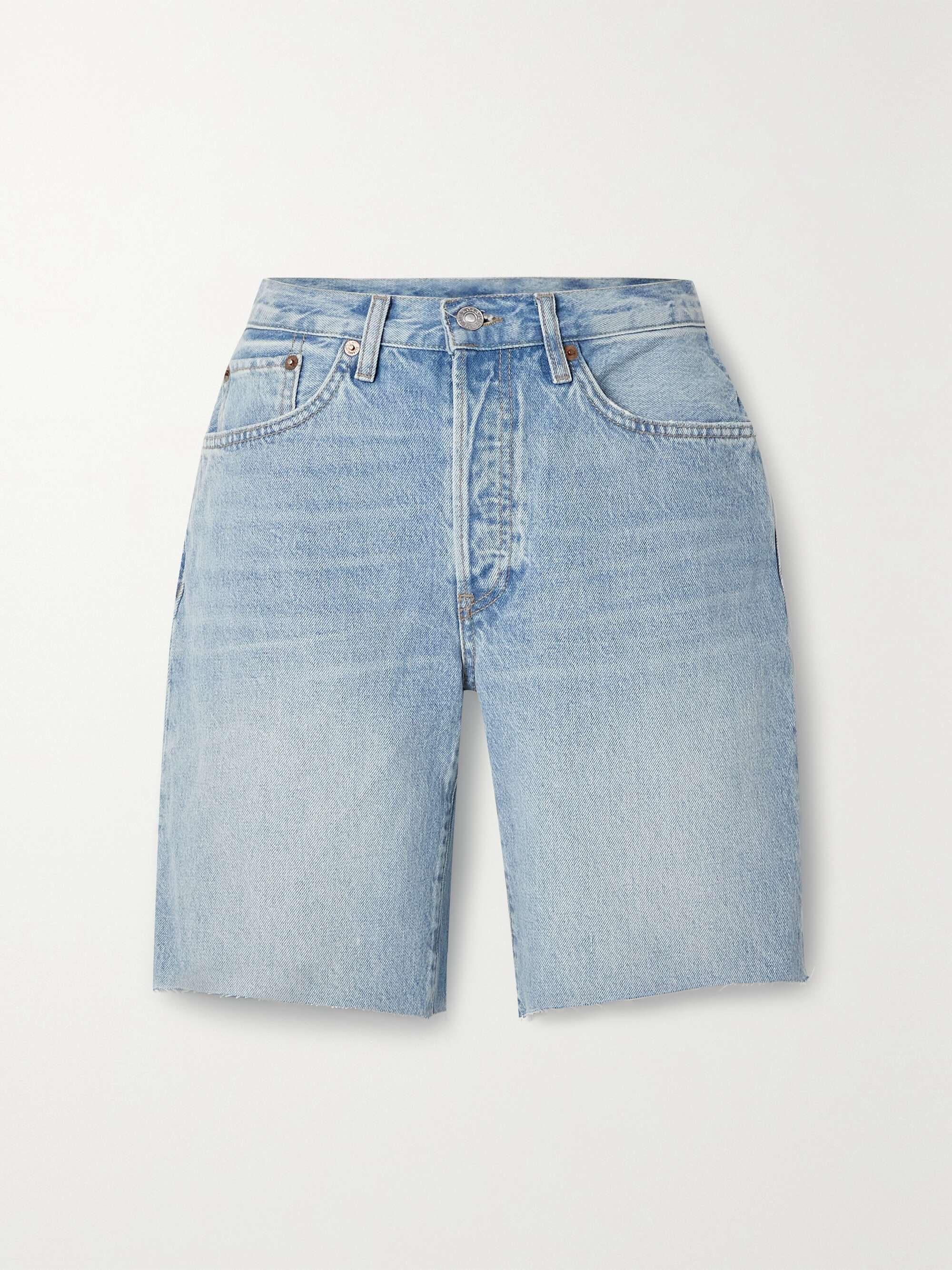 Light denim 90s organic denim shorts 