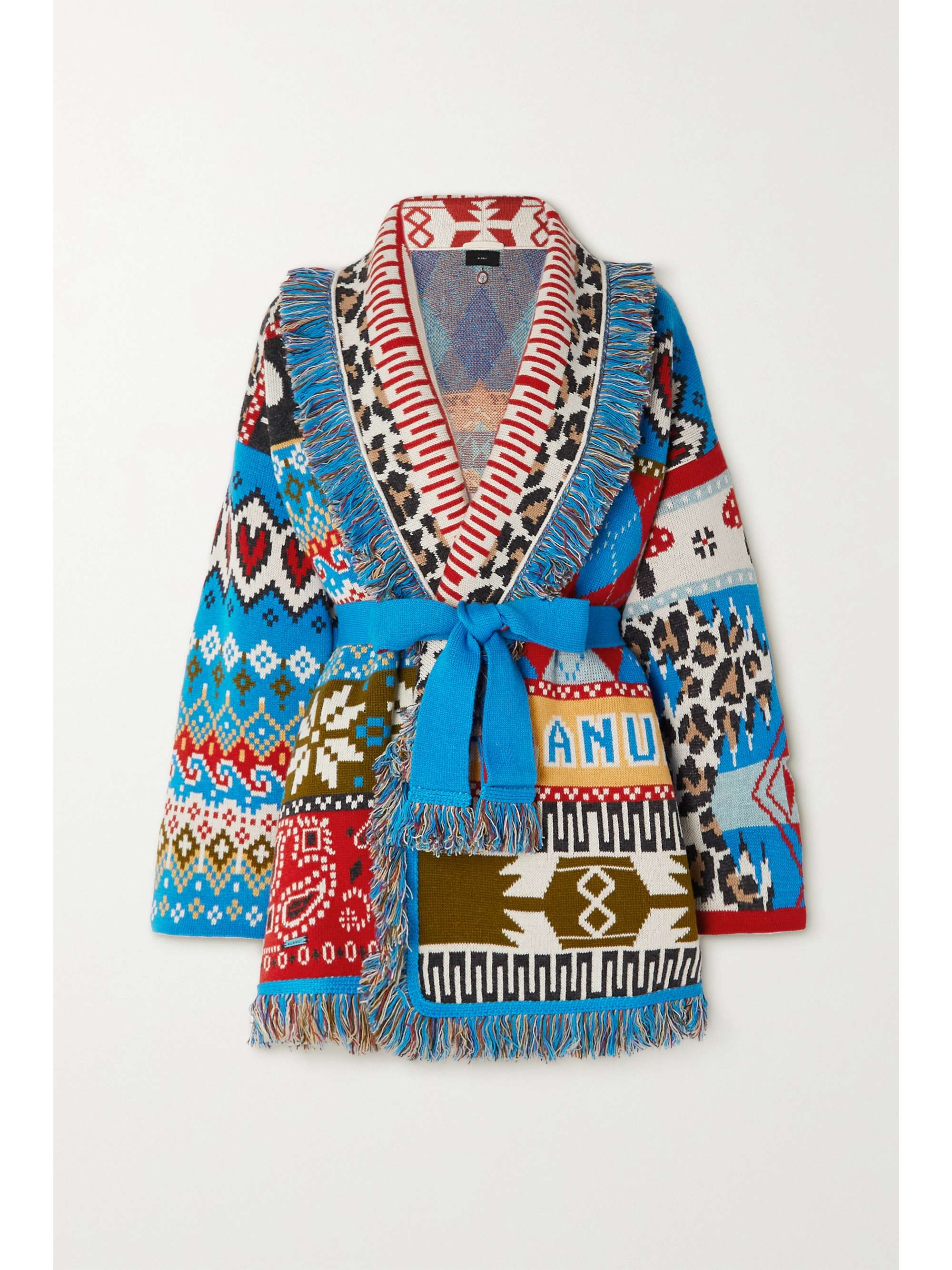 Northward fringed jacquard-knit wool 
