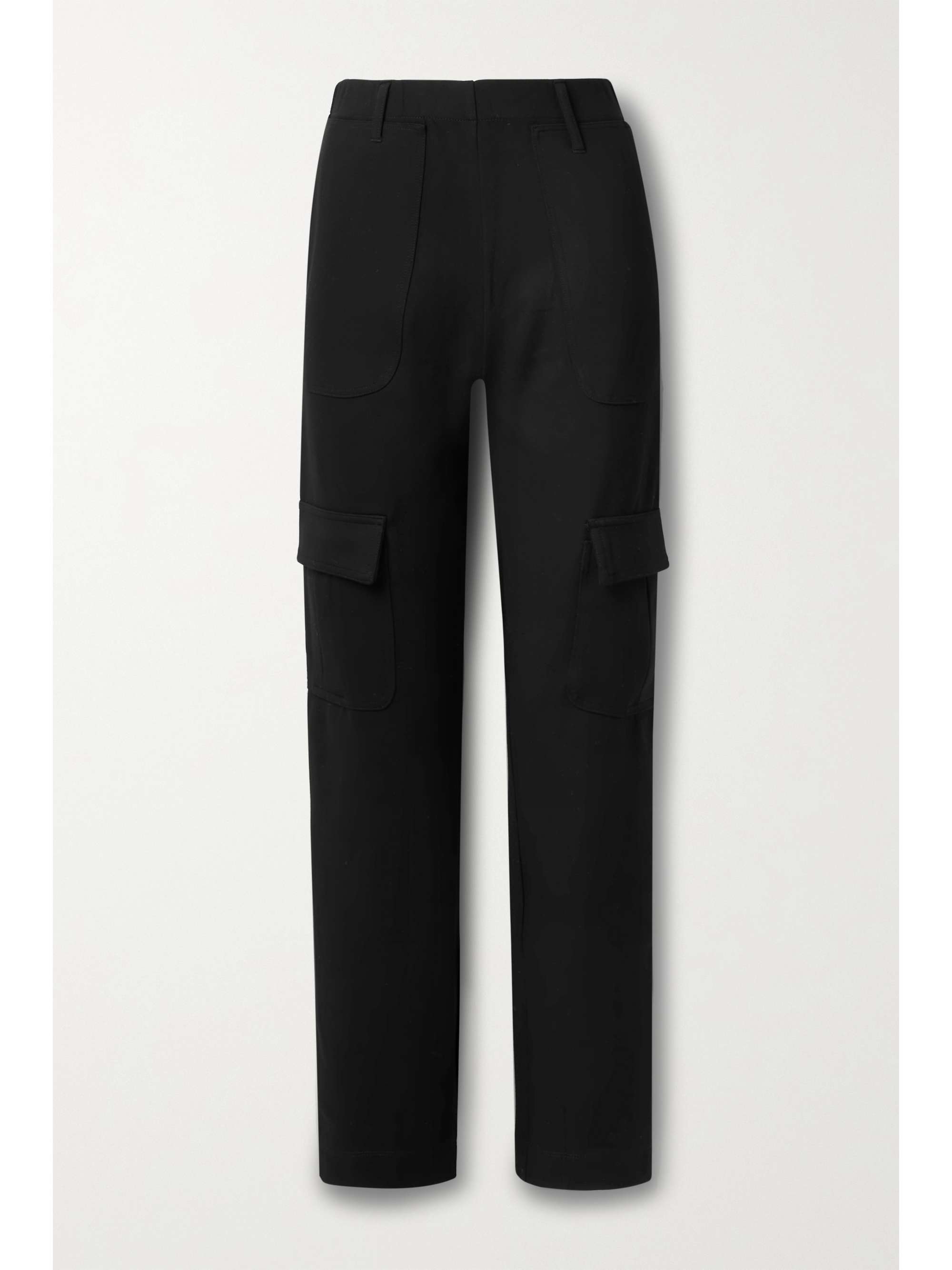 Black Rio stretch-jersey straight-leg 
