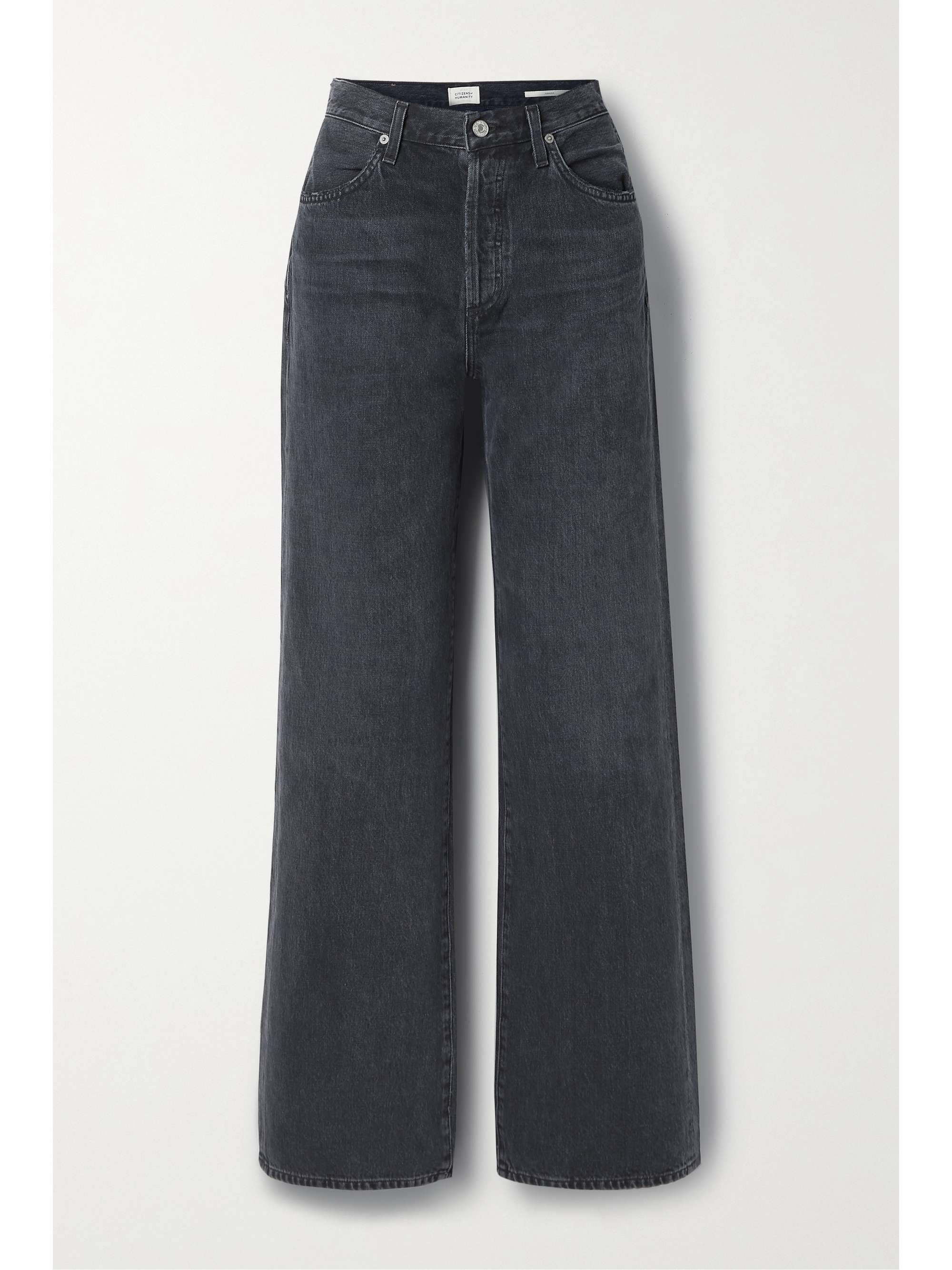 Annina high-rise wide-leg organic jeans