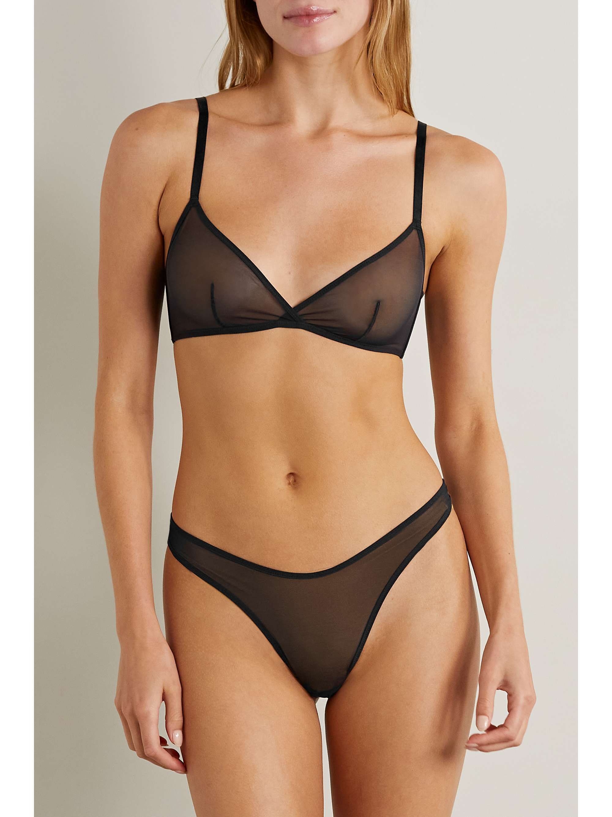 SKIMS Ultra Fine Mesh triangle bralette - Bronze