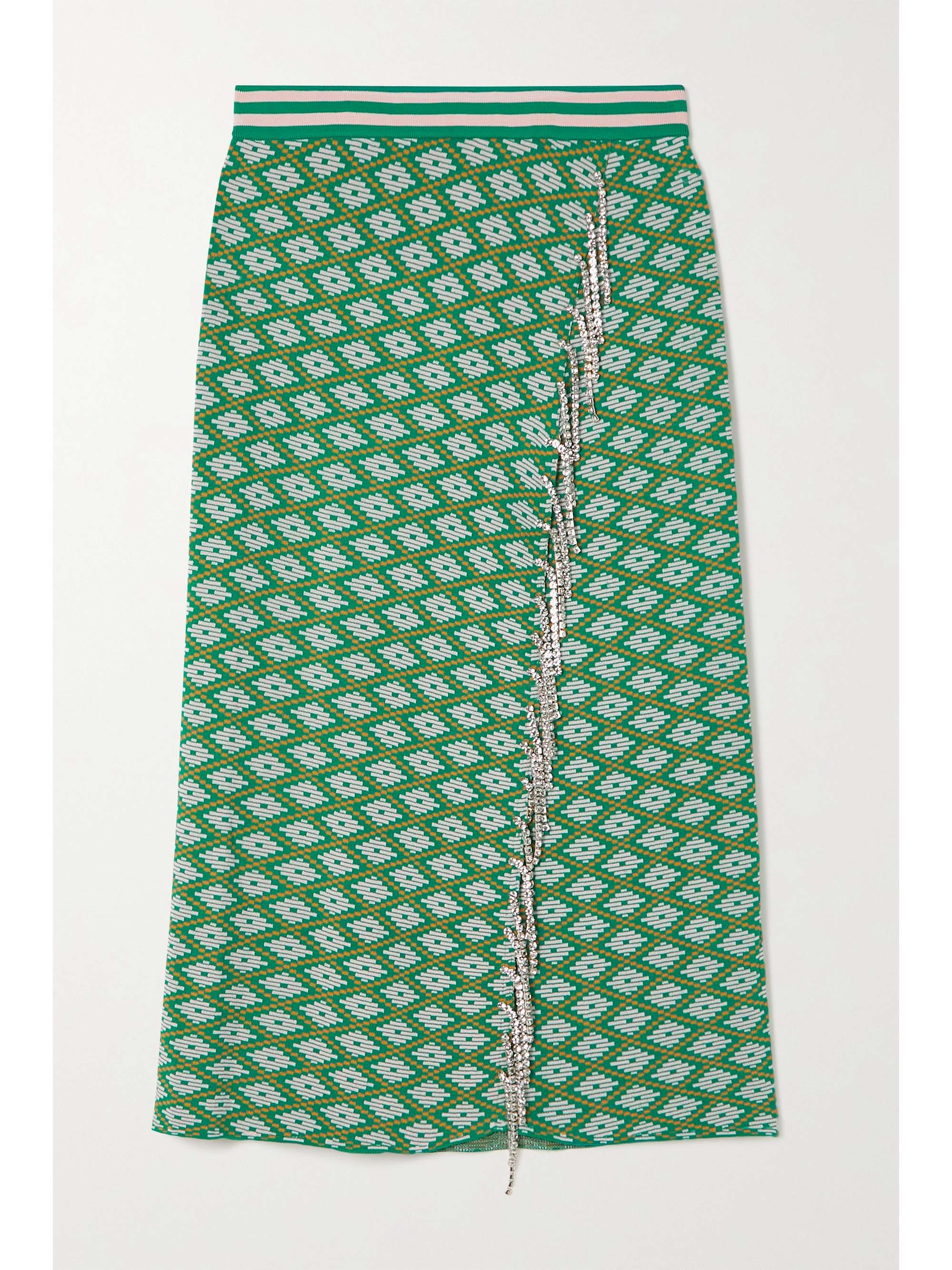 Green Roku wrap-effect embellished 
