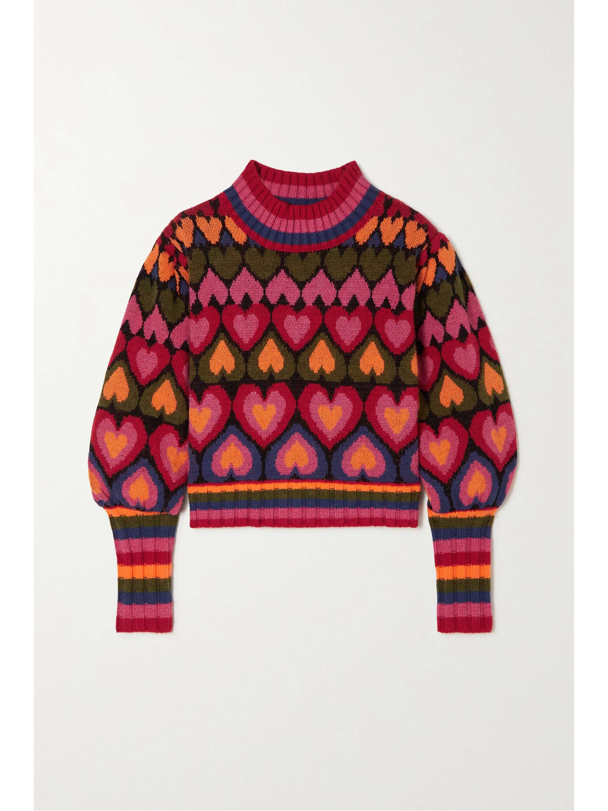 Red Jacquard-knit sweater | FARM RIO 