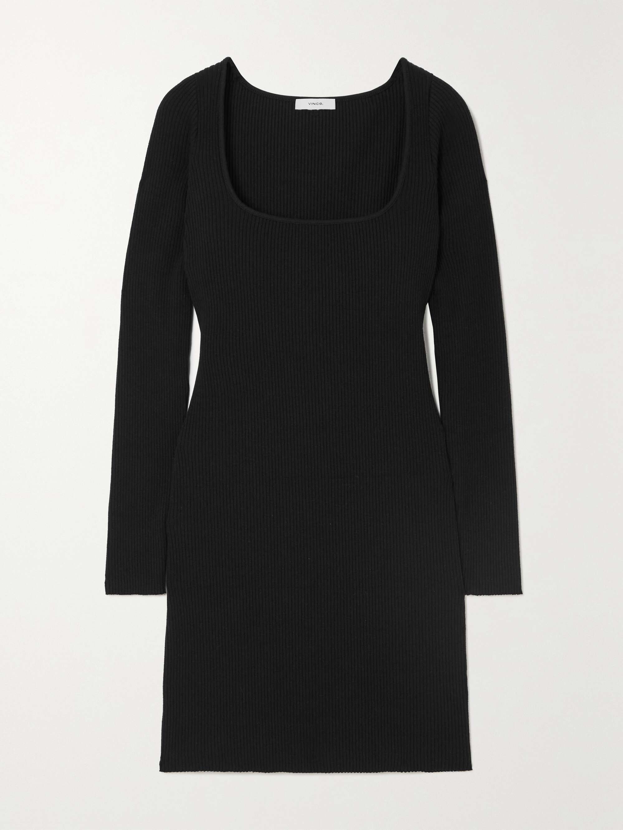 Ribbed stretch-knit mini dress | VINCE 