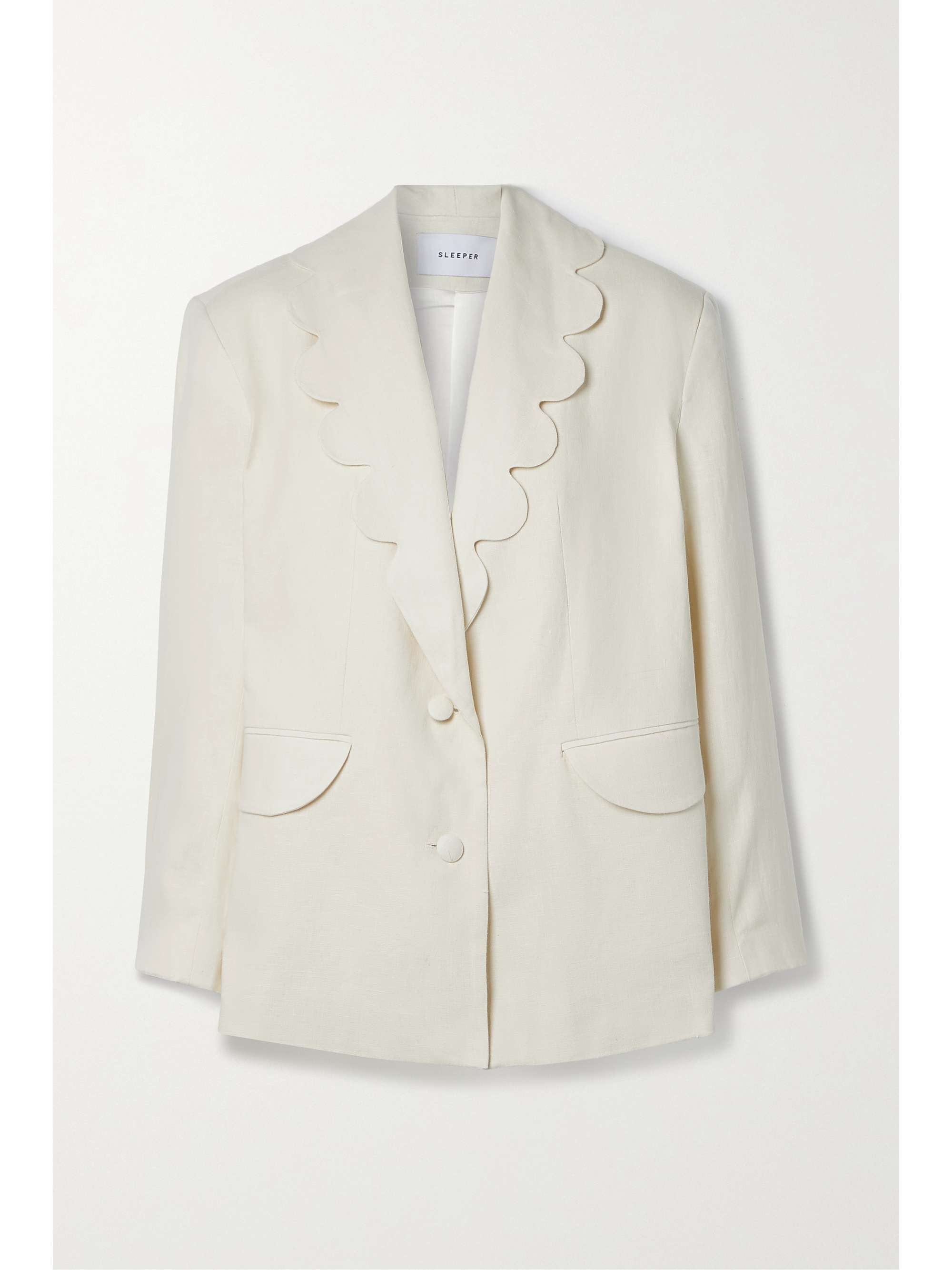 Sleeper - + Net Sustain Dynasty Scalloped Linen Blazer - Off-White - M/L - Net A Porter