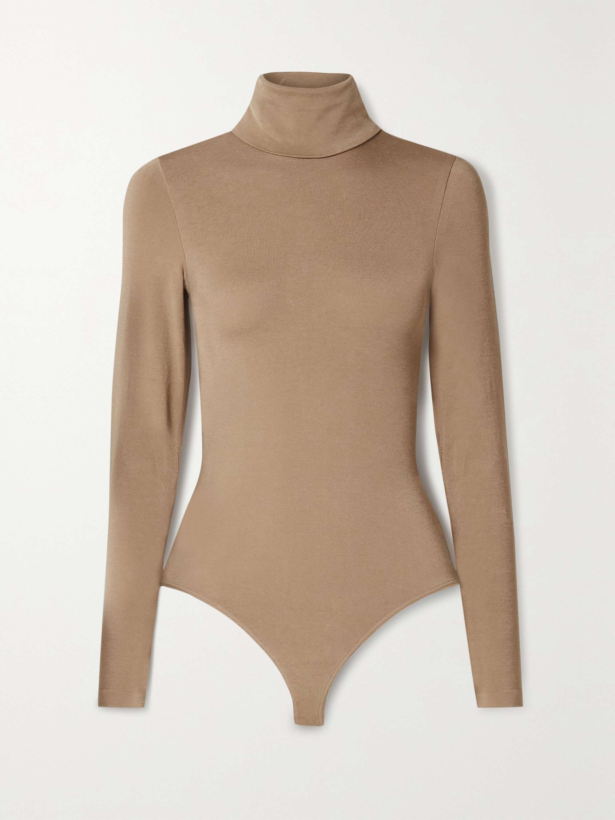 Colorado stretch-jersey turtleneck thong bodysuit