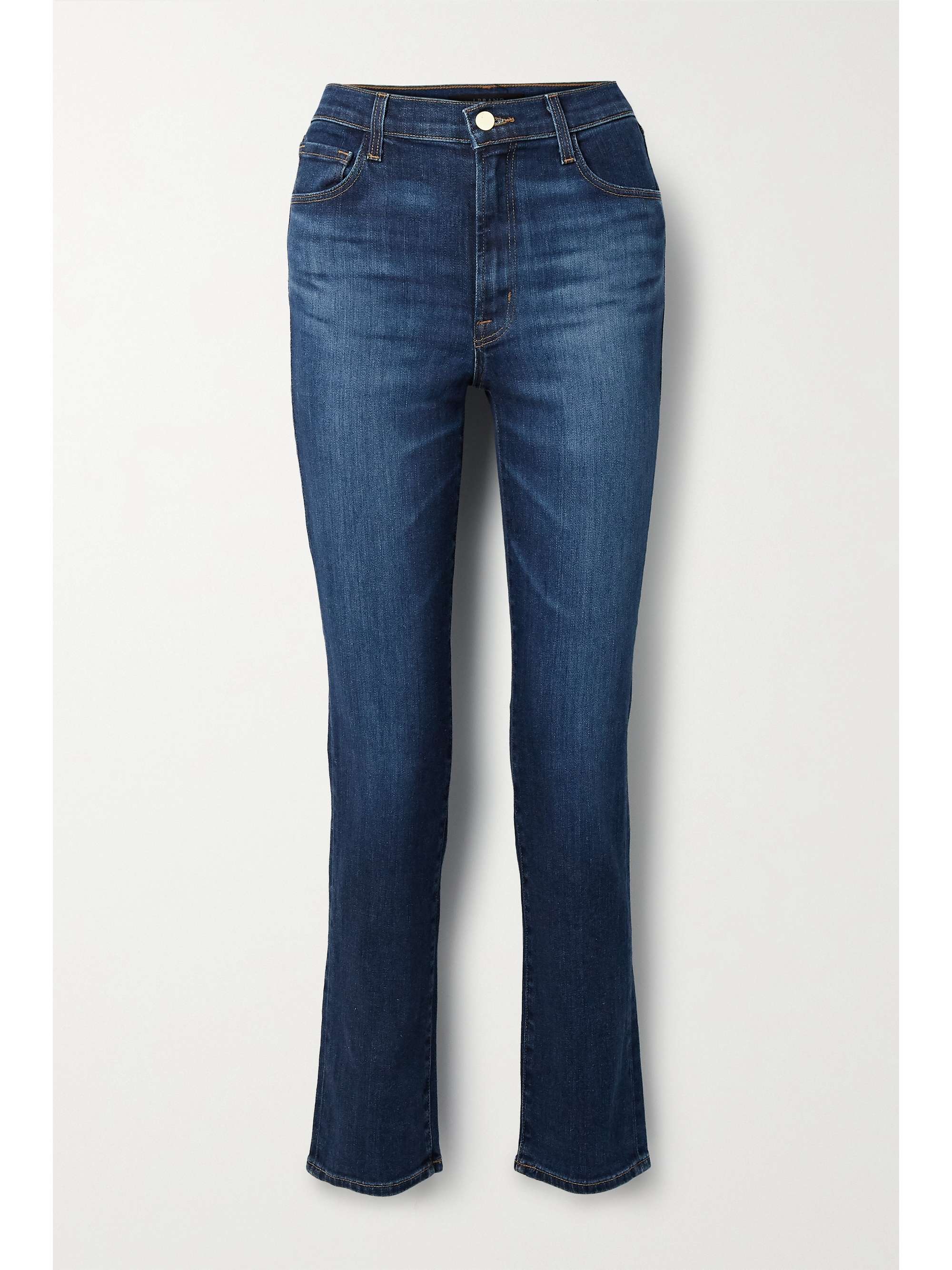 Mid denim Teagan high-rise straight-leg 