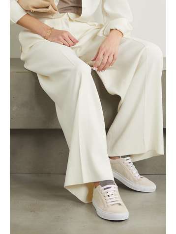 BRUNELLO CUCINELLI Bead-embellished suede sneakers
