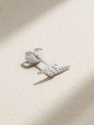 MARIA TASH 18-karat white gold diamond earring
