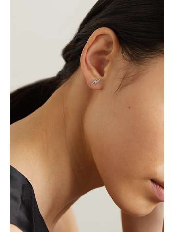 MARIA TASH 18-karat white gold diamond earring