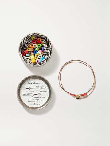 ROXANNE ASSOULIN Kit pour bracelet en corde, émail et métal doré Candy DIY