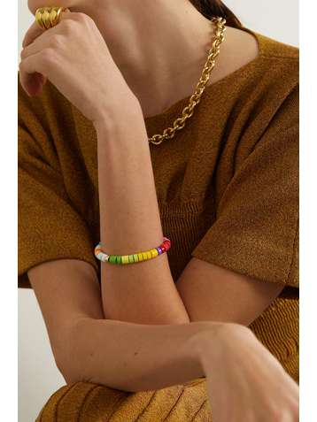 ROXANNE ASSOULIN Kit pour bracelet en corde, émail et métal doré Candy DIY