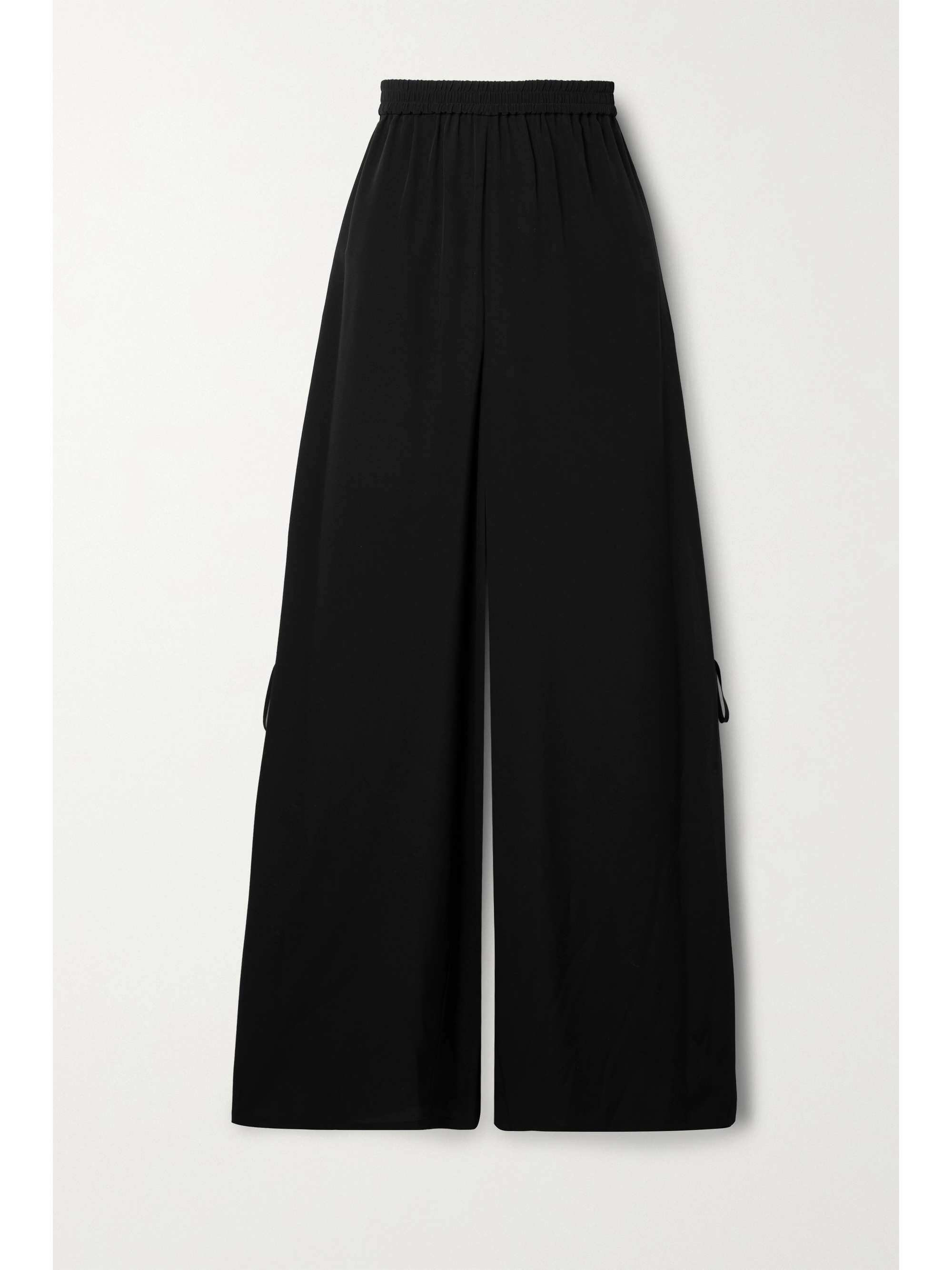 Black Boheme silk-crepe wide-leg pants 