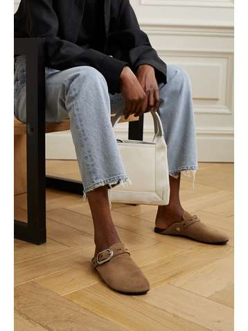 RAG & BONE Ansley buckled suede slippers