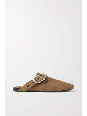 RAG & BONE Ansley buckled suede slippers