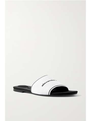 ALEXANDER WANG Kyra logo-jacquard stretch-knit slides