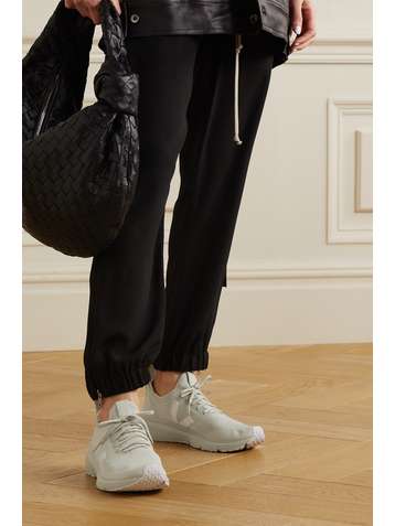 RICK OWENS + Veja Low Sock rubber-trimmed V-knit sneakers