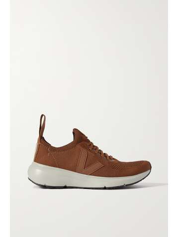 RICK OWENS + Veja Low Sock rubber-trimmed V-knit sneakers