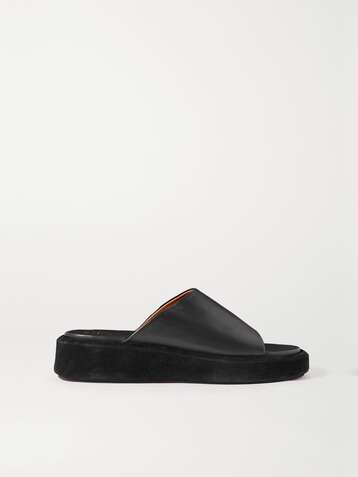 ATP ATELIER Pacci leather and suede platform sandals