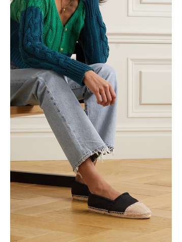 CASTAÑER + NET SUSTAIN Kampala frayed canvas espadrilles