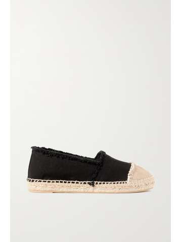 CASTAÑER + NET SUSTAIN Kampala frayed canvas espadrilles