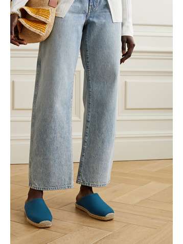 STUART WEITZMAN Dree Espadrille-Slippers aus Canvas