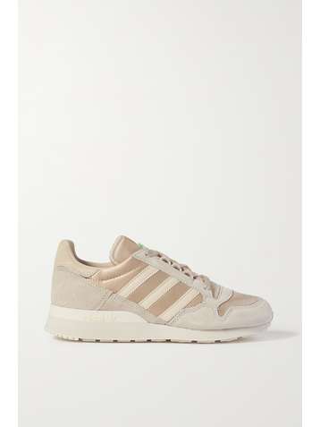 ADIDAS ORIGINALS ZX 500 W leather-trimmed satin and suede sneakers