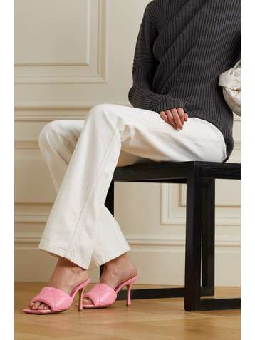BOTTEGA VENETA Debossed leather mules