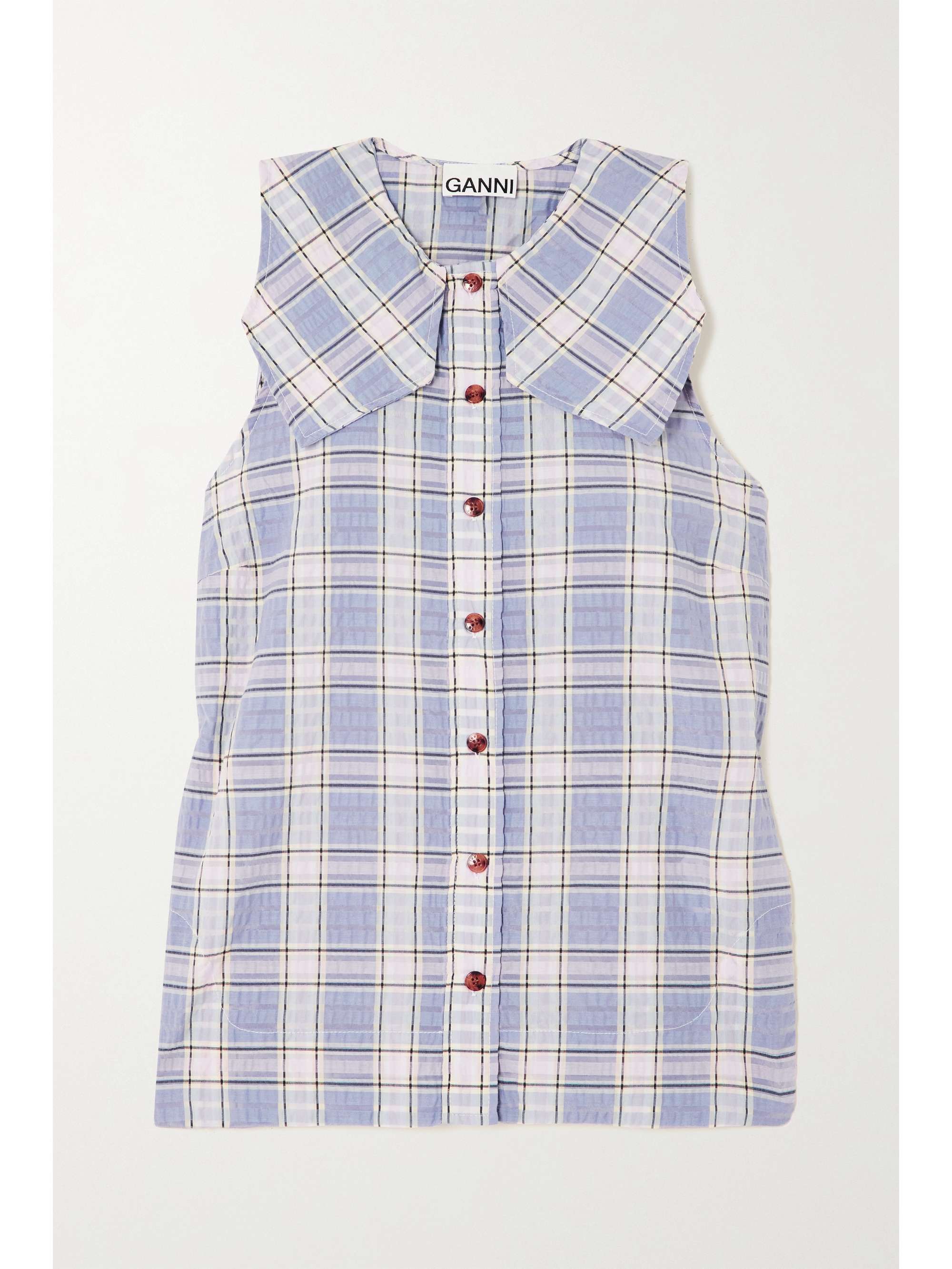 Ganni seersucker shirt Clearance