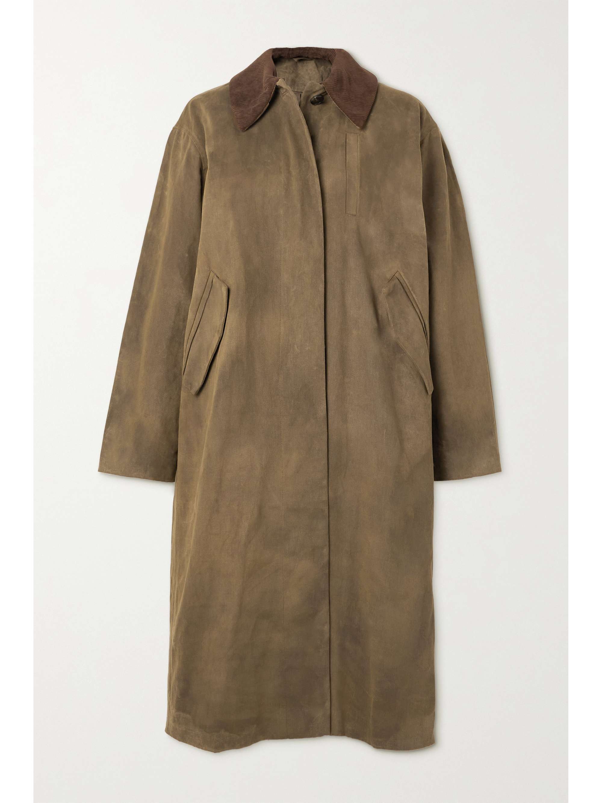 Brown Diana corduroy-trimmed cotton 