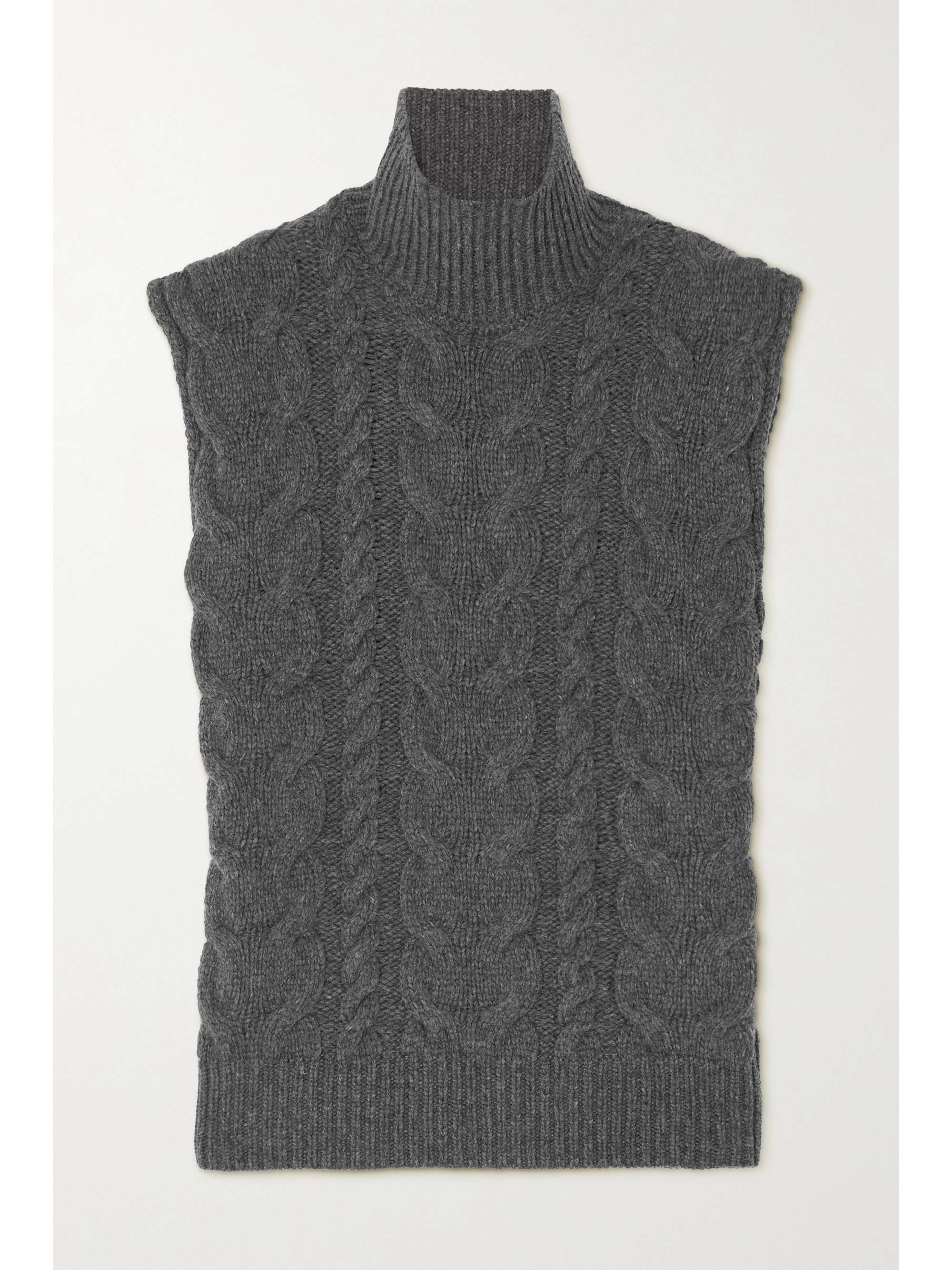 Frame Cable Turtleneck Vest | Dark Gris Heather | Size L