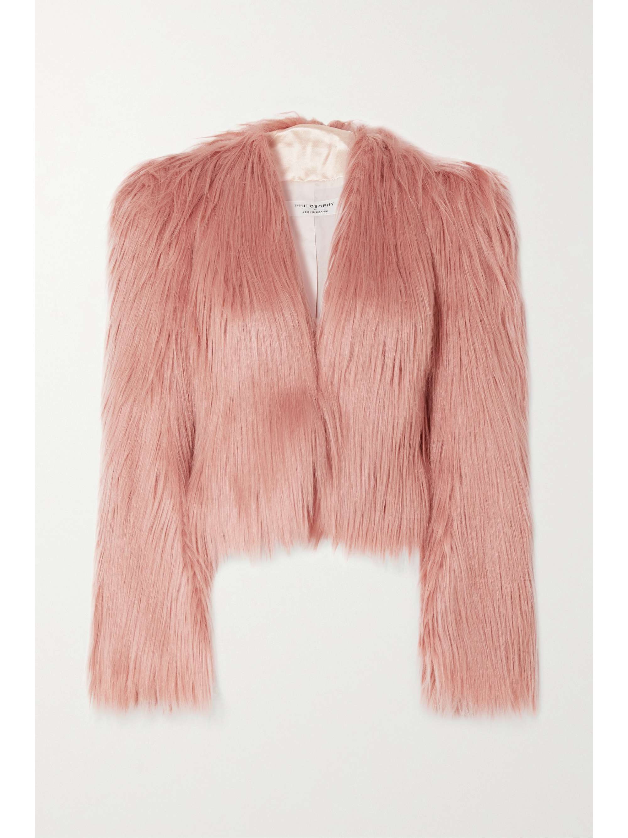 Orange Faux fur jacket | PHILOSOPHY DI 