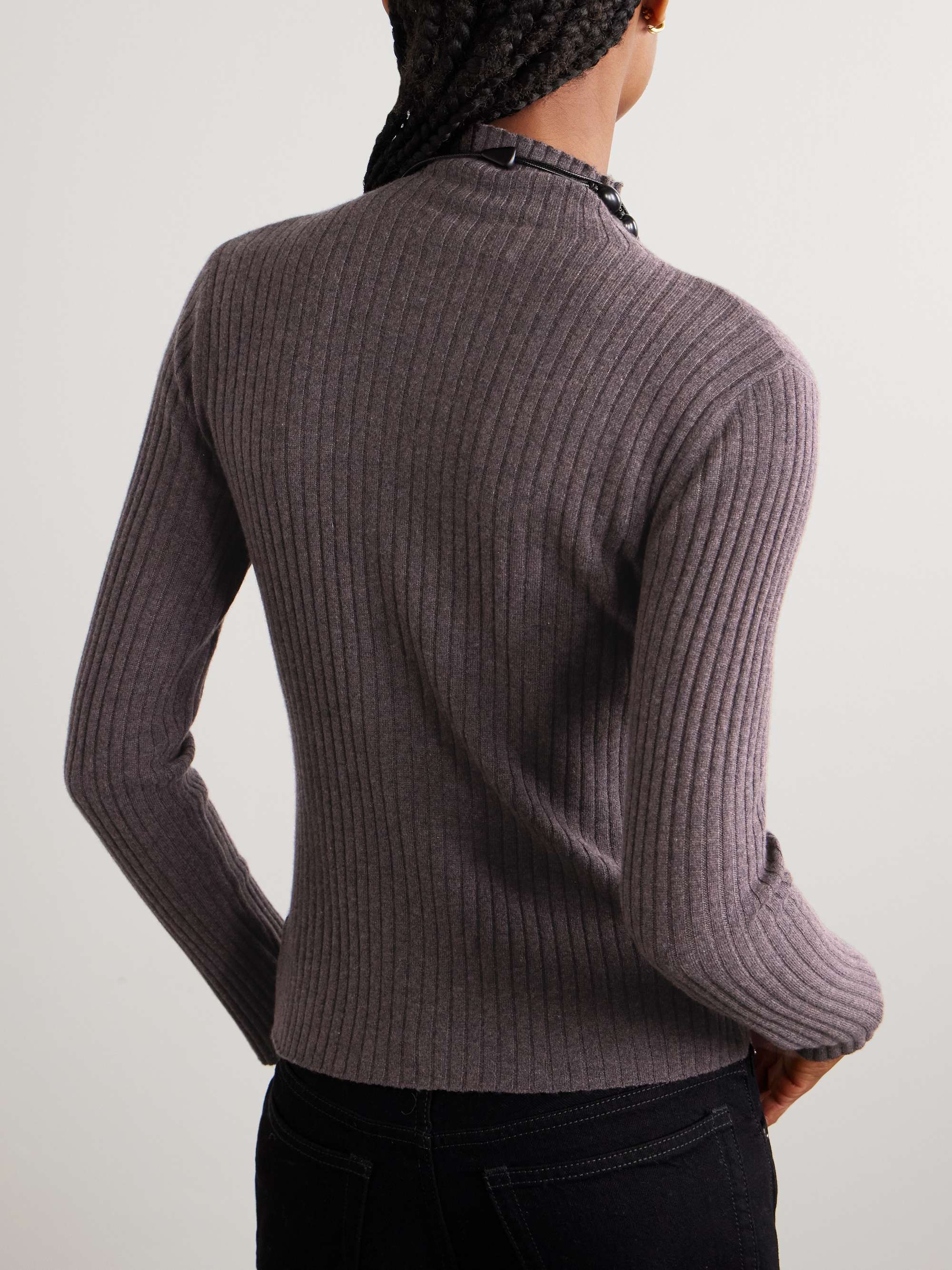 ARCH4 Ariana ribbed organic cashmere turtleneck sweater