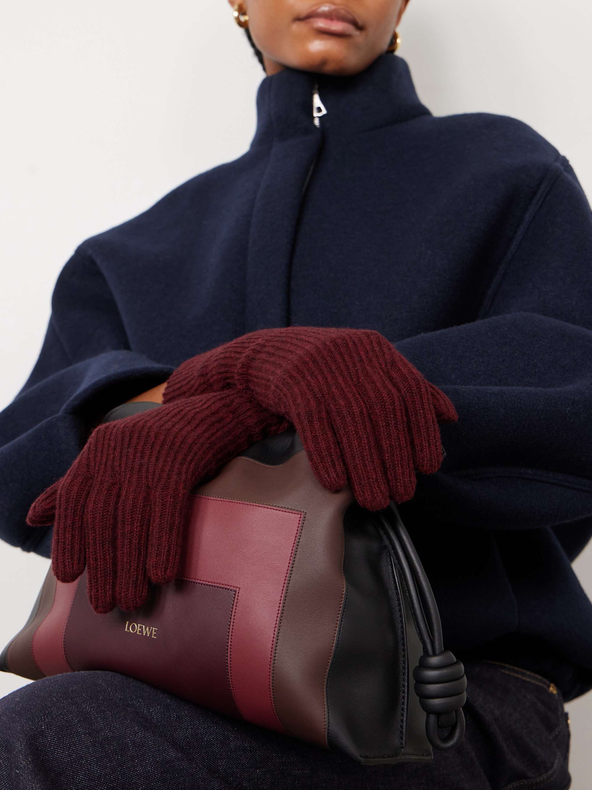 ARCH4 + NET SUSTAIN Julian gerippte Handschuhe aus Kaschmir