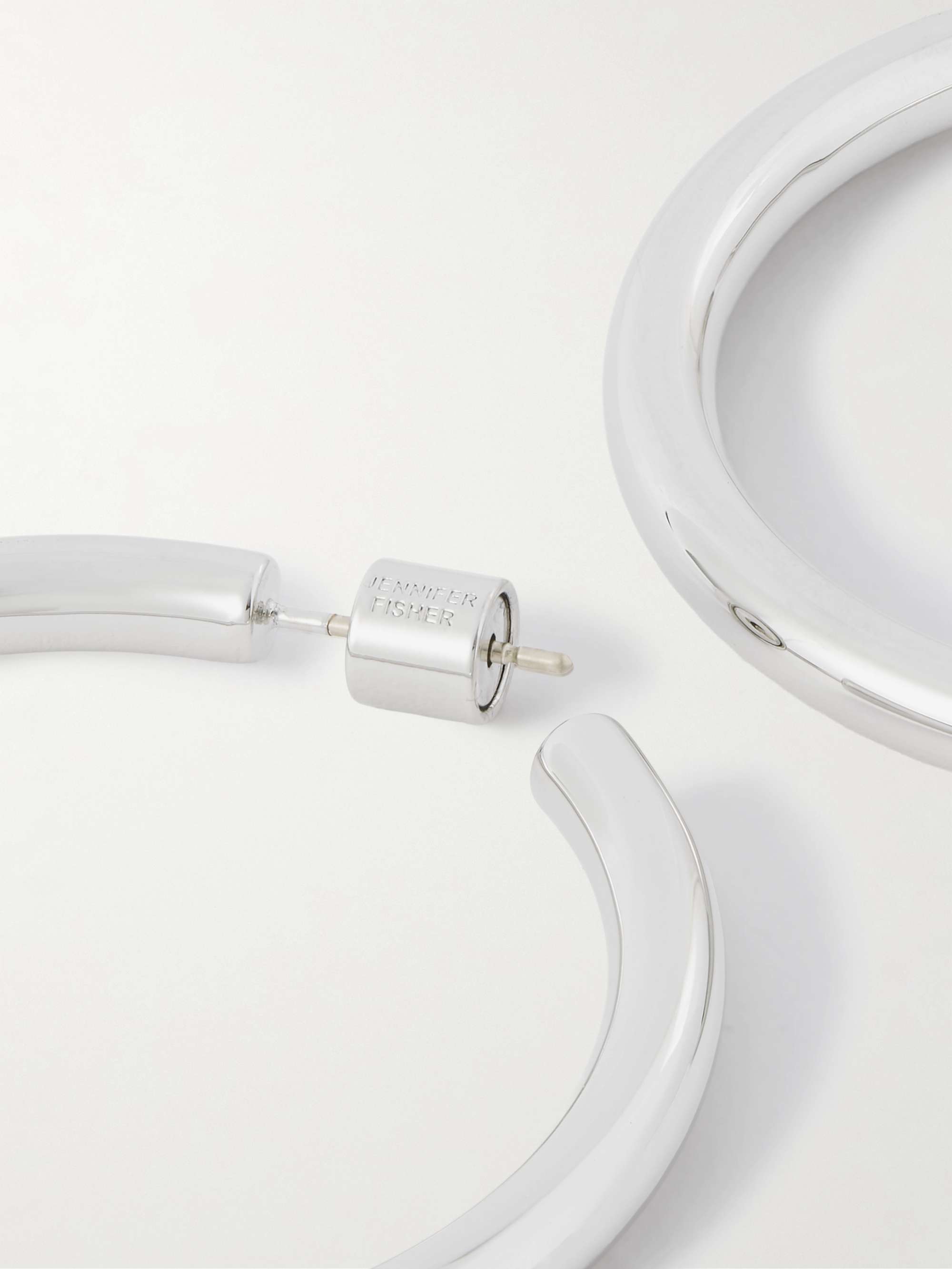 JENNIFER FISHER Baby Lilly silver-plated hoop earrings
