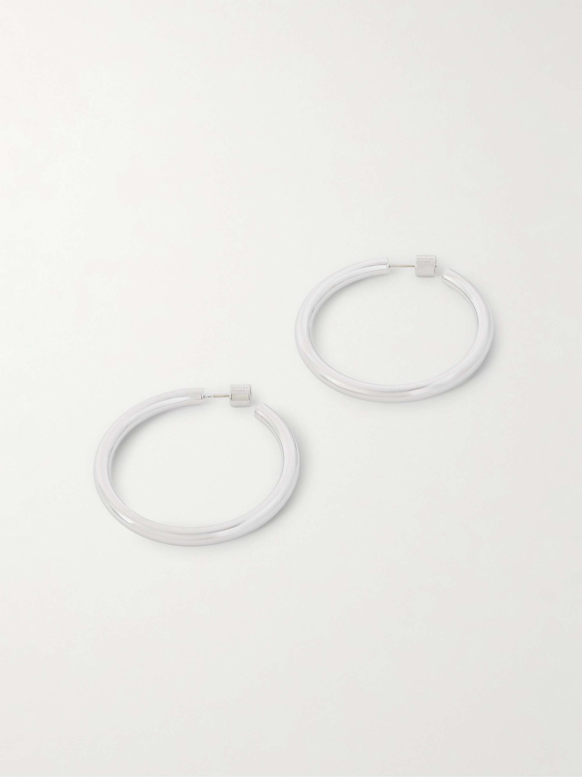 JENNIFER FISHER Baby Lilly silver-plated hoop earrings