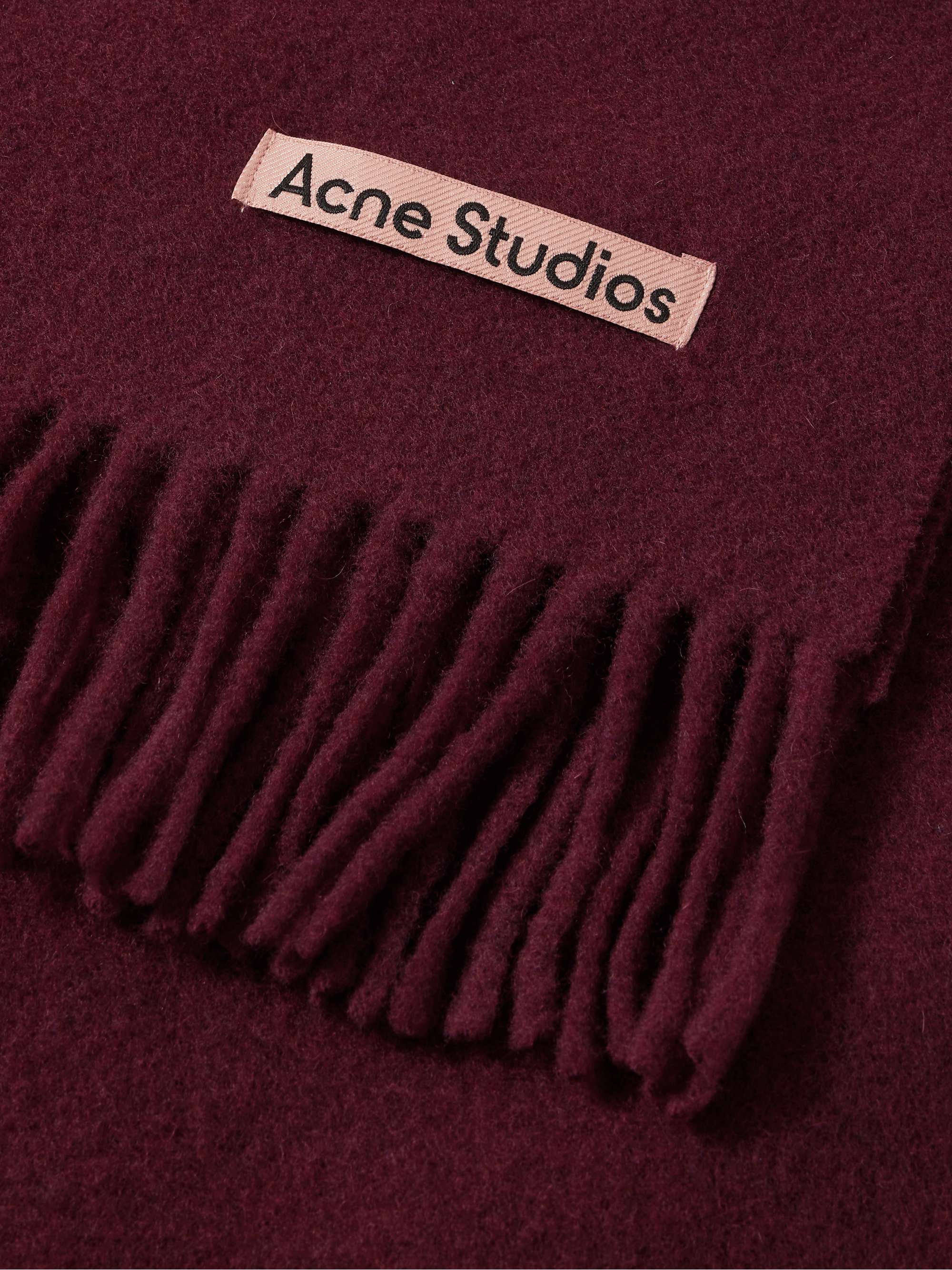ACNE STUDIOS Canada Narrow Fringed wool scarf