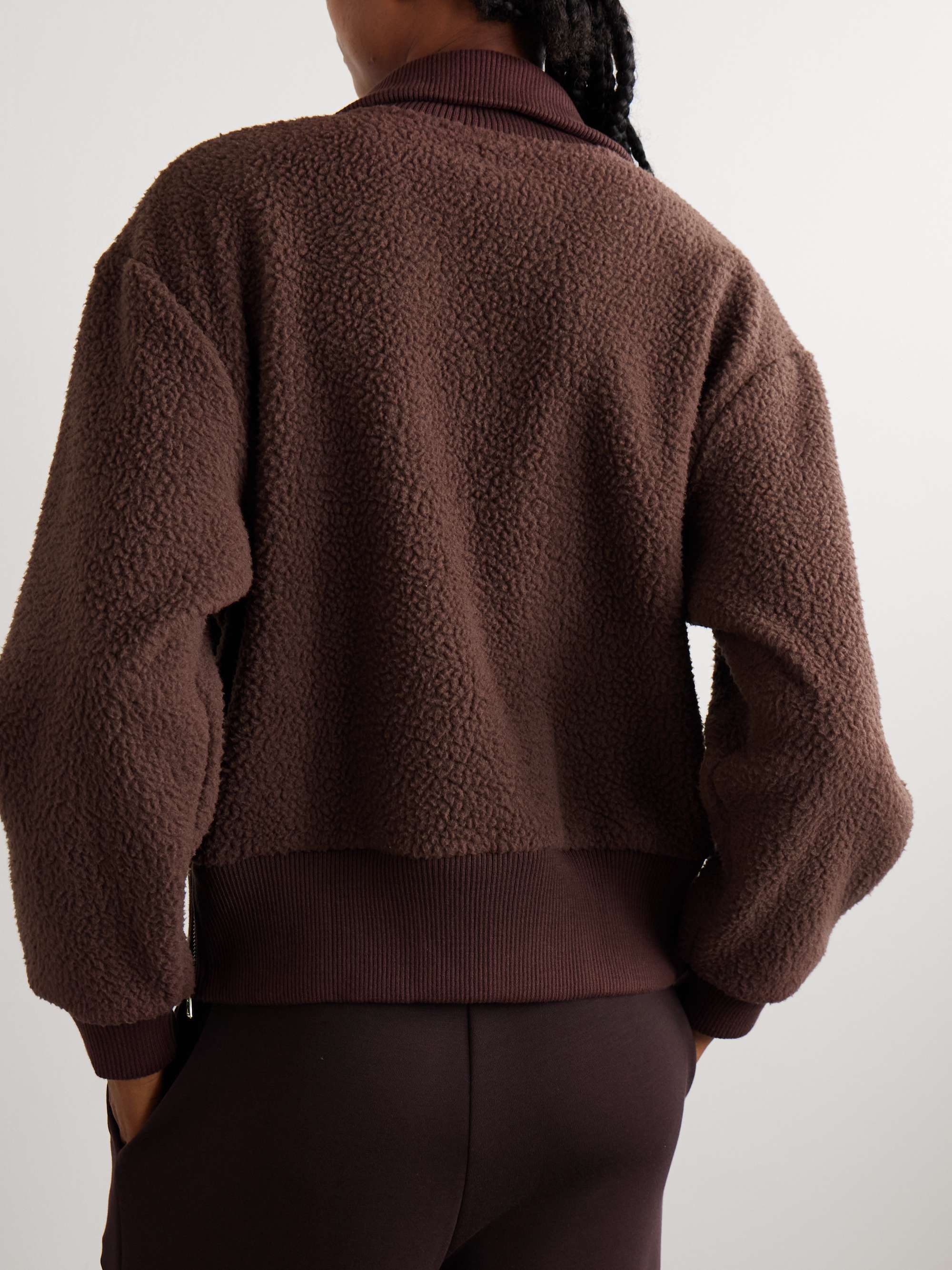 VARLEY Roselle recycled fleece half-zip sweater