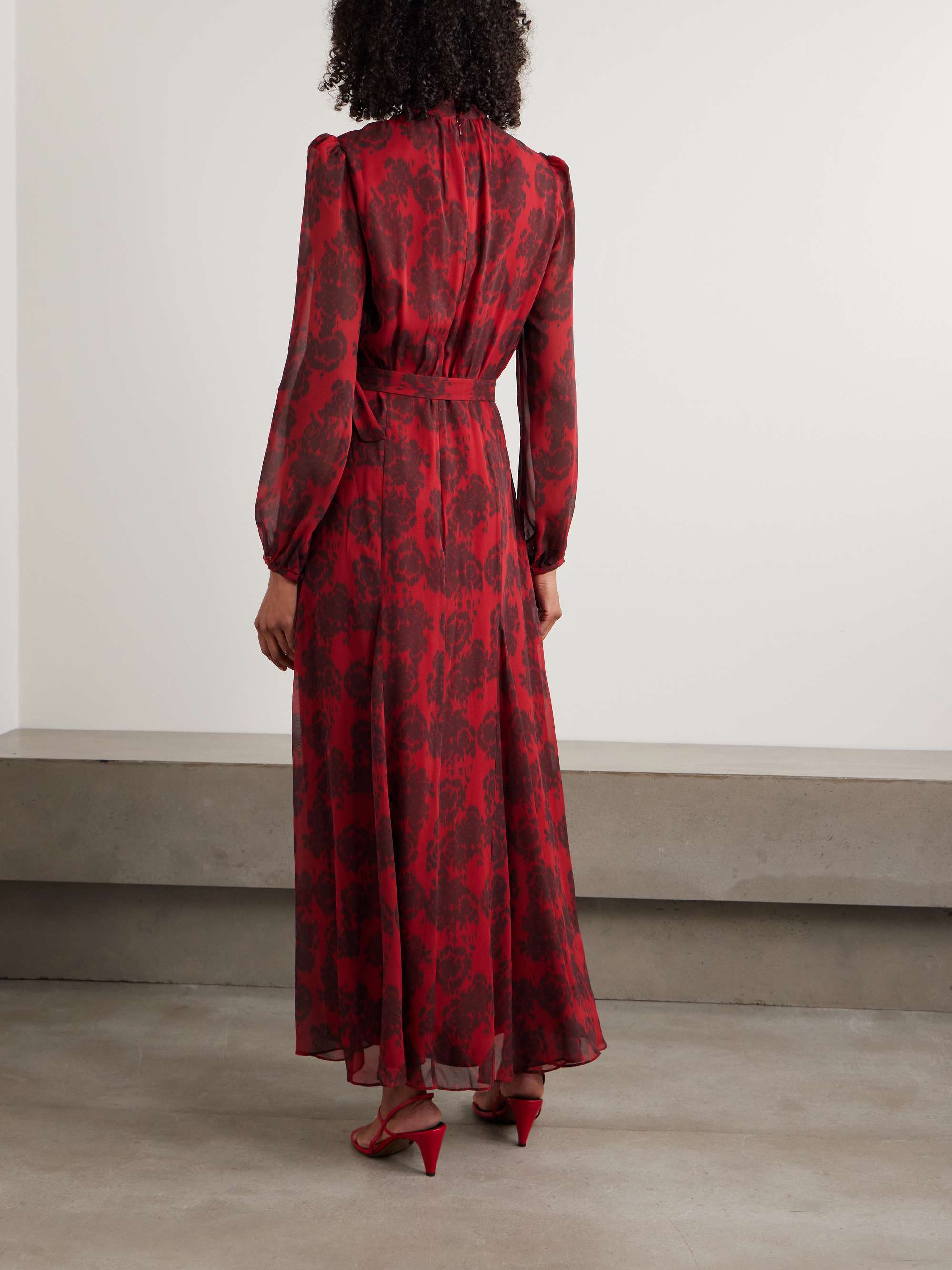 SALONI Jacqui-B printed silk crepe de chine maxi dress