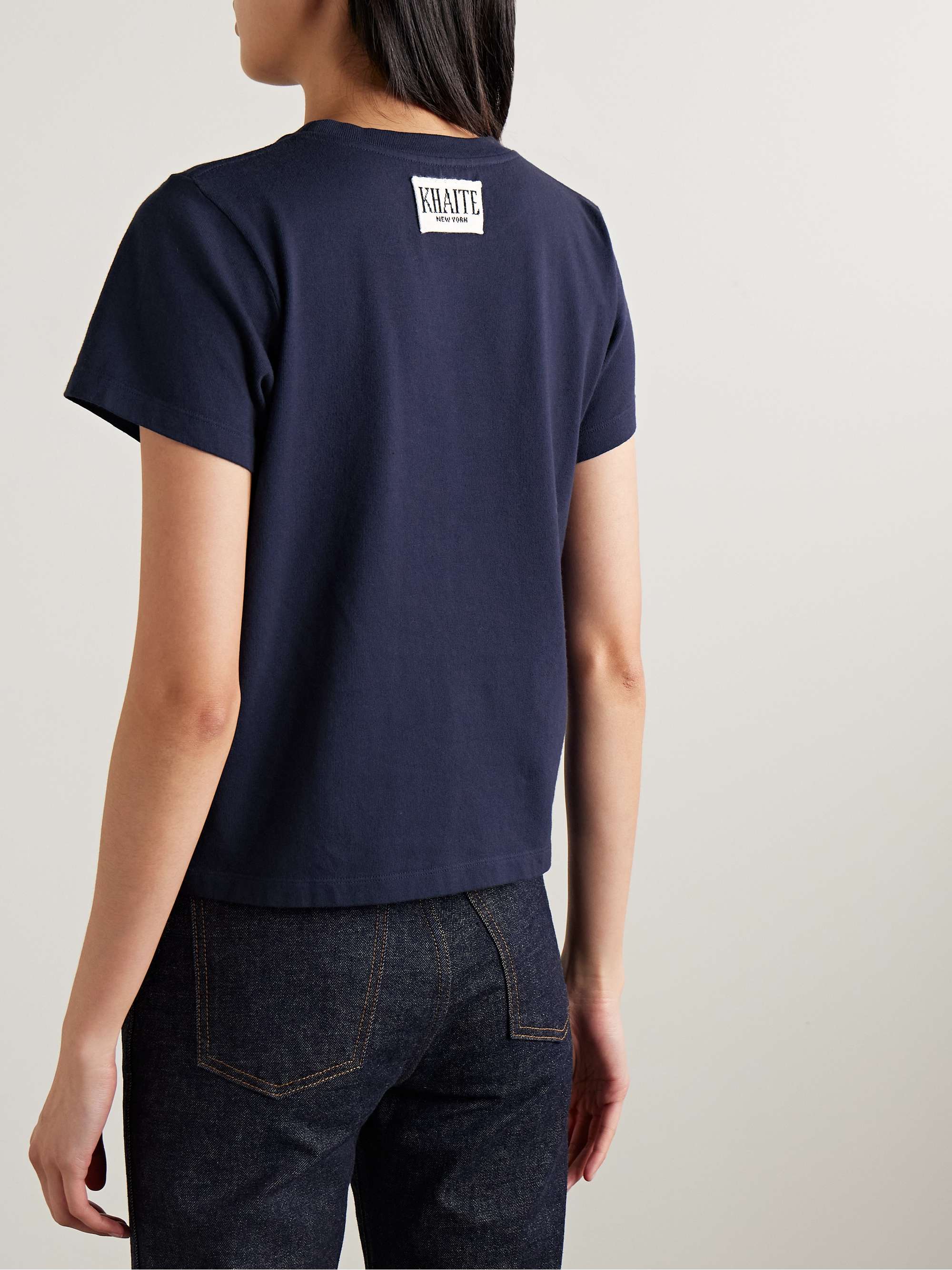 KHAITE Emmylou cotton-jersey T-shirt